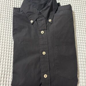 American Eagle Outfitters Black Button-Down Shirt